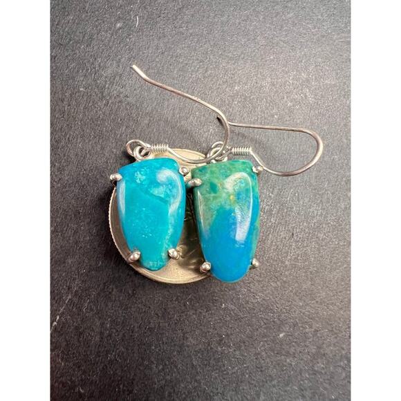 NEW Peruvian opalina sterling silver dangle earrings - Picture 9 of 11